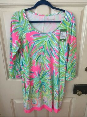 Lilly Pulitzer Pink Tropical Palm Print Dress